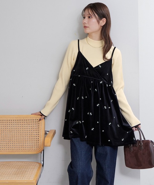 リピーター続出/26色展開】モチモチリブパイピングハイネック《WEB限定