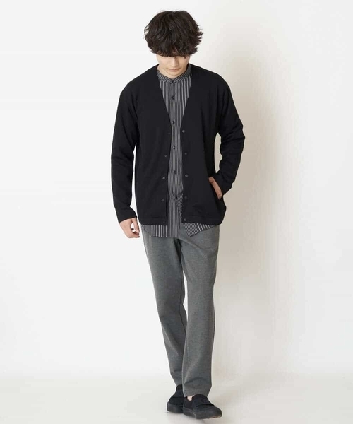 a.v.v（アーヴェヴェ）の「【累計8000枚販売】なめらかダンボールカーディガン（カーディガン/ボレロ・メンズ・ブラック/オレンジ/グリーン/モカ・46/50/48/52/44）」の7枚目の写真