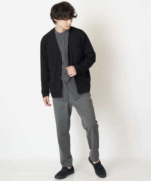 a.v.v（アーヴェヴェ）の「【累計8000枚販売】なめらかダンボールカーディガン（カーディガン/ボレロ・メンズ・ブラック/オレンジ/グリーン/モカ・46/50/48/52/44）」の8枚目の写真