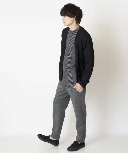 a.v.v（アーヴェヴェ）の「【累計8000枚販売】なめらかダンボールカーディガン（カーディガン/ボレロ・メンズ・ブラック/オレンジ/グリーン/モカ・46/50/48/52/44）」の9枚目の写真