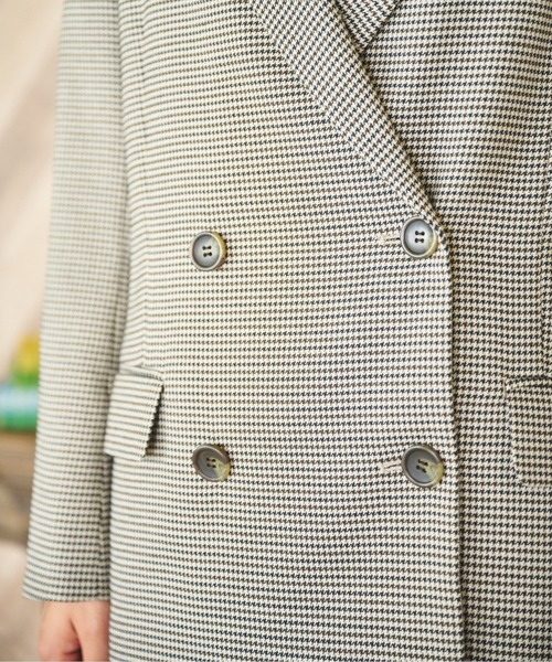 FREE'S MART(フリーズマート)の「◇ダブルブレストテーラードジャケット(テーラードジャケット・レディース・ブラック/ベージュ系その他/ブラウン・SMALL/MEDIUM)」の7枚目の写真