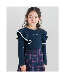 BeBe | BeBe/ローゲージワッフルパイピングフリルトレーナー(90~150cm)(スウェット)