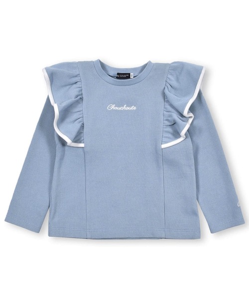 BeBe（ベベ）の「BeBe/ローゲージワッフルパイピングフリルトレーナー(90~150cm)（スウェット・キッズ・ネイビー/ブルー・110/130/120/140/150/100/90）」の18枚目の写真