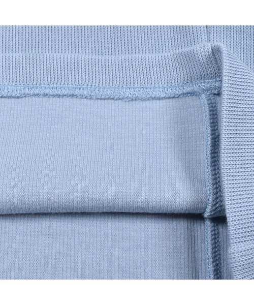 BeBe（ベベ）の「BeBe/ローゲージワッフルパイピングフリルトレーナー(90~150cm)（スウェット・キッズ・ネイビー/ブルー・110/130/120/140/150/100/90）」の6枚目の写真