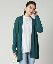 ◆【一着で決まる】ブラウスセットカーディガン＜洗える／2点セット＞