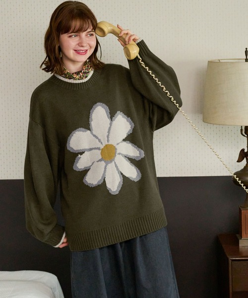 ヴィンテージフラワージャガードニットセットアップ ヴィンテージフラワージャガードニットセットアップ