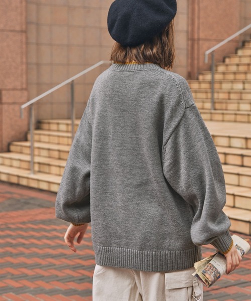 セール】フラワージャガードニットプルオーバー（ニット/セーター