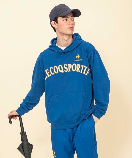 le coq sportif（ルコックスポルティフ）の「ルコック フーディースウェット スポーツウエア メンズ 吸汗 ストレッチ ジャージ スウェットトレーニングウエア（スウェット・メンズ・ネイビー/ブラック/グレー/ブルー・S/M/L/XL）」の4枚目の写真