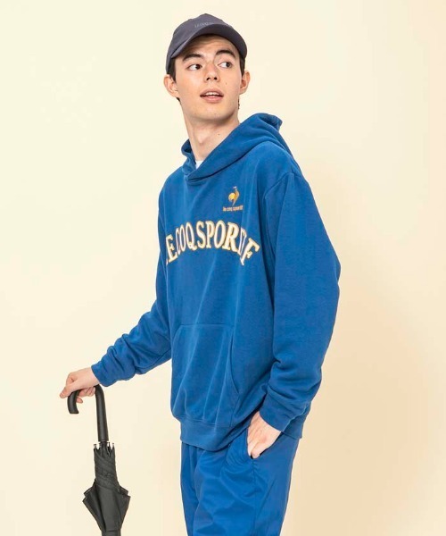 le coq sportif（ルコックスポルティフ）の「ルコック フーディースウェット スポーツウエア メンズ 吸汗 ストレッチ ジャージ スウェットトレーニングウエア（スウェット・メンズ・ネイビー/ブラック/グレー/ブルー・S/M/L/XL）」の9枚目の写真
