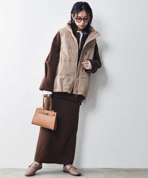 CHIC STYLE（シックスタイル）の「＜大きいサイズ＞ヘンリーネックニットプルオーバー シックスタイル（ニット/セーター・レディース・グレー/ブラウン/ブラック・3L/LL/5L/4L/6L/8L/L）」の20枚目の写真