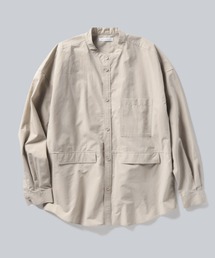 WHITE MAILS（ホワイトメイルズ）の「COTTON PAPER POPLIN BAND COLLAR SHIRT / コットンペーパーポプリンバンドカラーシャツ（シャツ/ブラウス）」