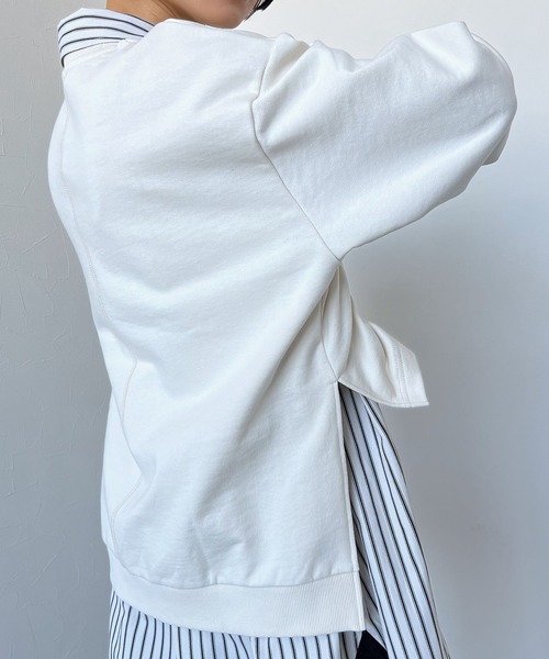 PAGEBOY（ページボーイ）の「ドロスト裏毛プルオーバー（スウェット・レディース・ブラウン/ブラック/オフホワイト/オートミール・FREE）」の11枚目の写真