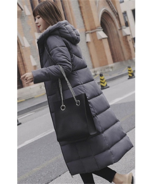 おしゃれスタ（オシャレスタ）の「きれいめシンプルハイネック中綿コート（ダウンジャケット/コート・レディース・ワイン/ブラック/カーキ/グレー/イエロー/グリーン/レッド/ホワイト・M/L/XL/XXL）」の3枚目の写真