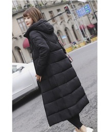 おしゃれスタ | きれいめシンプルハイネック中綿コート(ダウンジャケット/コート)