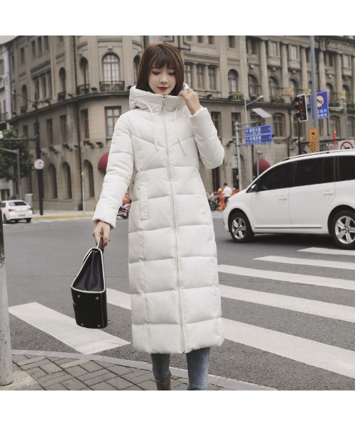 おしゃれスタ（オシャレスタ）の「きれいめシンプルハイネック中綿コート（ダウンジャケット/コート・レディース・ワイン/ブラック/カーキ/グレー/イエロー/グリーン/レッド/ホワイト・M/L/XL/XXL）」の11枚目の写真