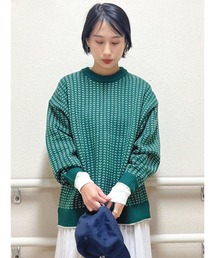 Lugnoncure | バーズアイ柄ニット(ニット/セーター)