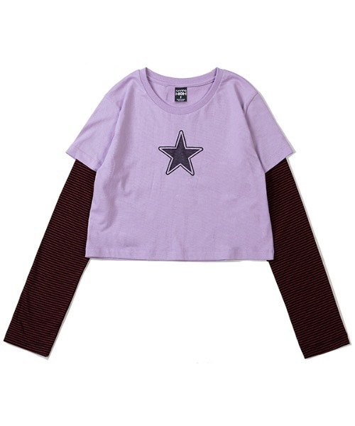 RUNNING HIGH★STAR SEE THROUGH POINT LONG SLEEVE LAYERED TEE runningHIGH（ランニングハイ）の「【RUNNING HIGH 】スター