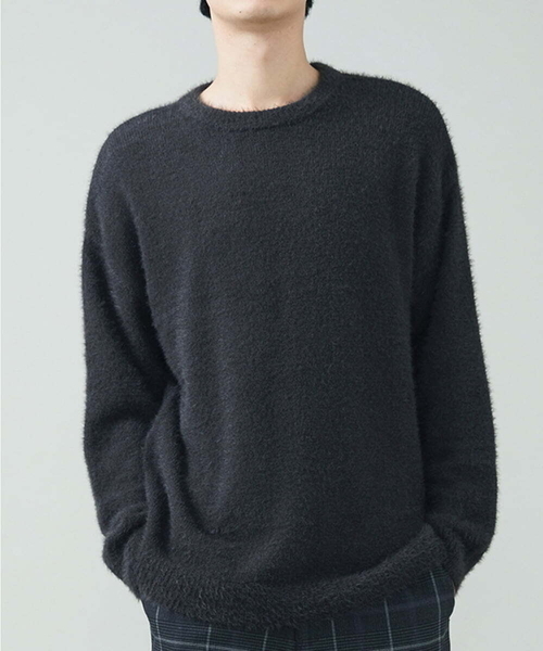 a.v.v（アーヴェヴェ）の「シャギーワイドニット（ニット/セーター・メンズ・オレンジ/ブラウン/ベージュ・44/48/46/50）」の2枚目の写真