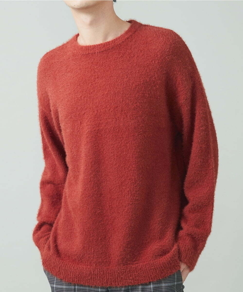 a.v.v（アーヴェヴェ）の「シャギーワイドニット（ニット/セーター・メンズ・オレンジ/ブラウン/ベージュ・44/48/46/50）」の3枚目の写真