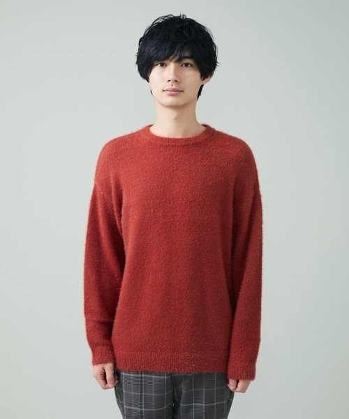 a.v.v（アーヴェヴェ）の「シャギーワイドニット（ニット/セーター・メンズ・オレンジ/ブラウン/ベージュ・44/48/46/50）」の12枚目の写真