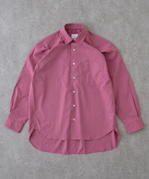 リラックスバックプリーツシャツ<プラム>