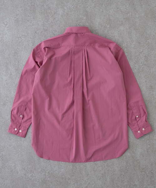 BRICK & SONS(ブリックアンドサンズ)の「リラックスバックプリーツシャツ<プラム>(シャツ/ブラウス・メンズ・プラム・LL/S/M/L/XS)」の2枚目の写真