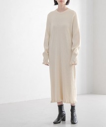 yuw | フリルリブニットワンピース　178793(ワンピース)