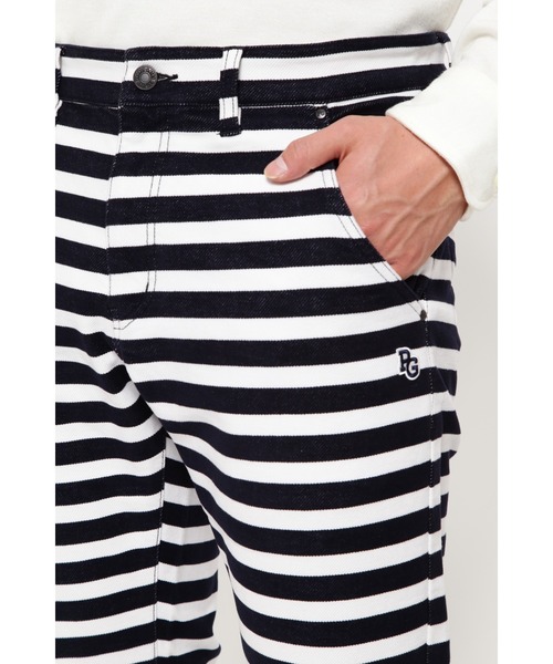 PEARLY GATES】ストレッチモールスキン 5ポケットパンツ ＜ボーダー