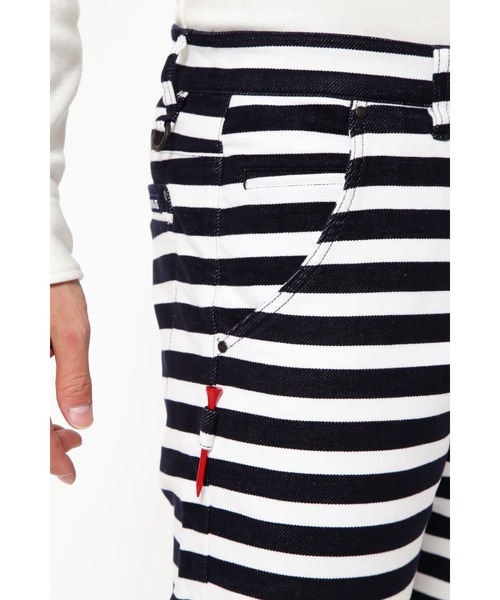 PEARLY GATES】ストレッチモールスキン 5ポケットパンツ ＜ボーダー