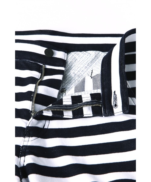 PEARLY GATES】ストレッチモールスキン 5ポケットパンツ ＜ボーダー