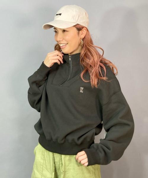 【セール】RVCA/ルーカ ルーズシルエット/無地ハーフジップスウェット BC044-047（スウェット）｜RVCA（ルーカ）