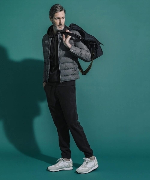 MICHEL KLEIN HOMME   （ミッシェルクランオム）の「パディングライダースブルゾン（ライダースジャケット・メンズ・ネイビー/グレー・MEDIUM/LARGE/X-LARGE）」の2枚目の写真