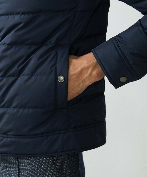 MICHEL KLEIN HOMME   （ミッシェルクランオム）の「パディングライダースブルゾン（ライダースジャケット・メンズ・ネイビー/グレー・MEDIUM/LARGE/X-LARGE）」の10枚目の写真