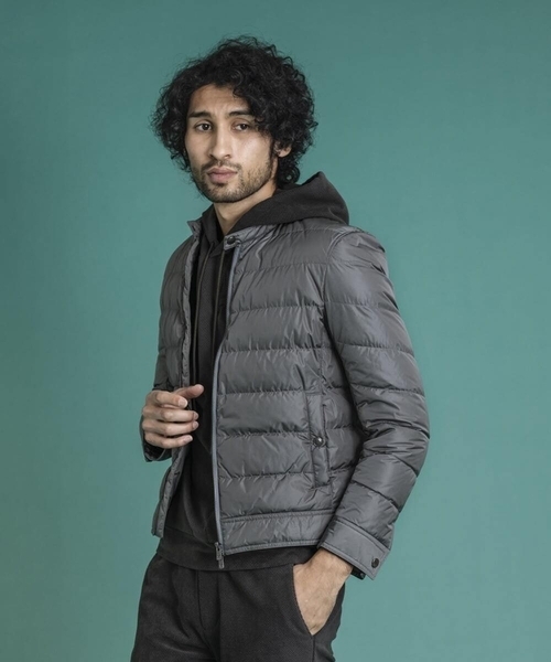 MICHEL KLEIN HOMME   （ミッシェルクランオム）の「パディングライダースブルゾン（ライダースジャケット・メンズ・ネイビー/グレー・MEDIUM/LARGE/X-LARGE）」の15枚目の写真
