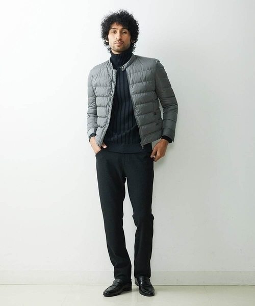 MICHEL KLEIN HOMME   （ミッシェルクランオム）の「パディングライダースブルゾン（ライダースジャケット・メンズ・ネイビー/グレー・MEDIUM/LARGE/X-LARGE）」の20枚目の写真