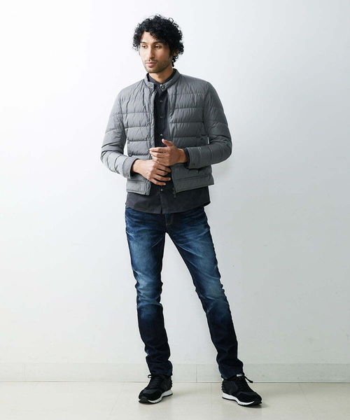 MICHEL KLEIN HOMME   （ミッシェルクランオム）の「パディングライダースブルゾン（ライダースジャケット・メンズ・ネイビー/グレー・MEDIUM/LARGE/X-LARGE）」の21枚目の写真