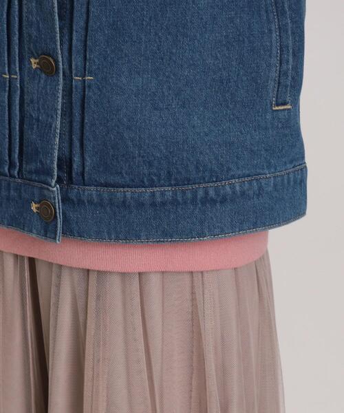 DRESKIP（ドレスキップ）の「◆【レディな着回しのマスト！】ノーカラーGジャン（デニムジャケット・レディース・ライトブルー/ライトグレー/ネイビー・02/03/04）」の7枚目の写真