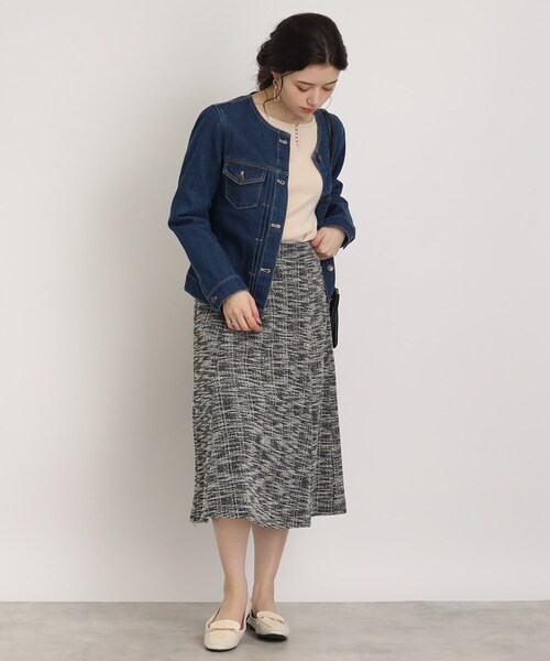 DRESKIP（ドレスキップ）の「◆【レディな着回しのマスト！】ノーカラーGジャン（デニムジャケット・レディース・ライトブルー/ライトグレー/ネイビー・02/03/04）」の20枚目の写真