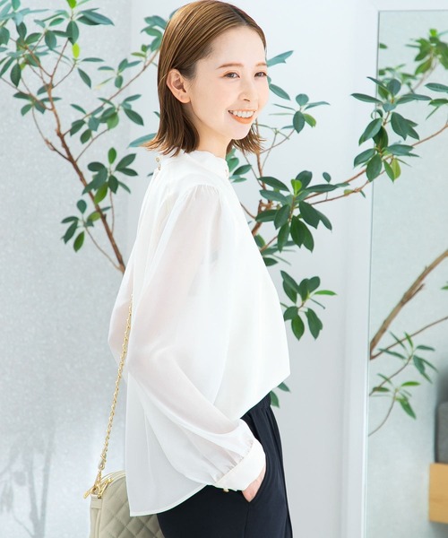 URBAN RESEARCH ROSSO WOMEN アーバンリサーチ ロッソ の ボウタイ風シフォンドッキングブラウス シャツ ブラウス