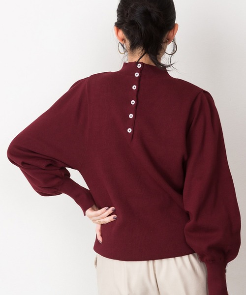 atONE(アットワン)の「atONE ハイネックバルーンスリーブセーター(ニット/セーター・レディース・バーガンディー/ダークグリーン/オフホワイト/杢グレー/ブラック/グレイッシュベージュ・M/LL/L)」の20枚目の写真