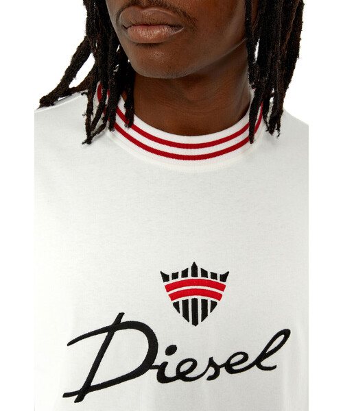 DIESEL（ディーゼル）の「メンズ Tシャツ クラウン ロゴエンブロイ