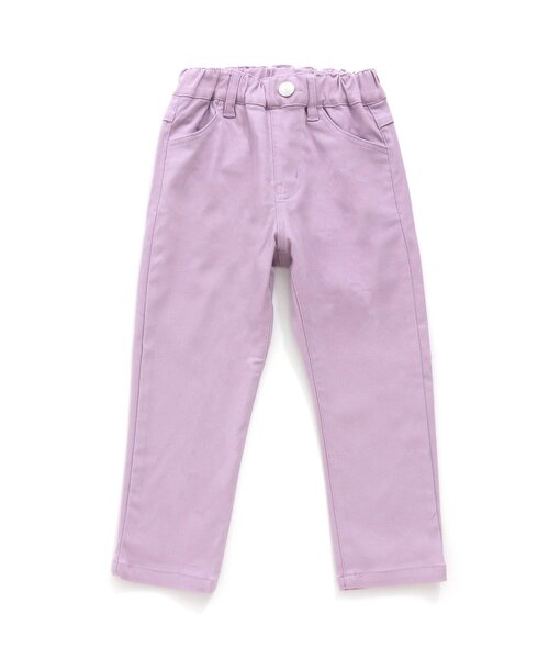 apres les cours（アプレレクール）の「カラフルツイル/7days Style pants_10分丈（その他パンツ・キッズ・ラベンダー/ブルー/ブラック/レッド/カーキ・90/100/110/120/130/80/140）」の4枚目の写真