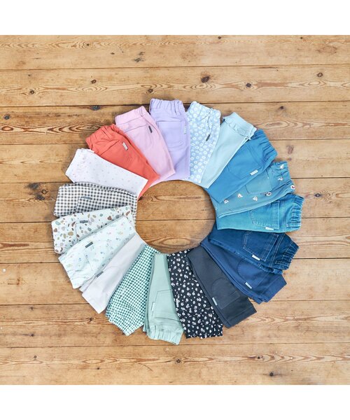 apres les cours（アプレレクール）の「カラフルツイル/7days Style pants_10分丈（その他パンツ・キッズ・ラベンダー/ブルー/ブラック/レッド/カーキ・90/100/110/120/130/80/140）」の6枚目の写真