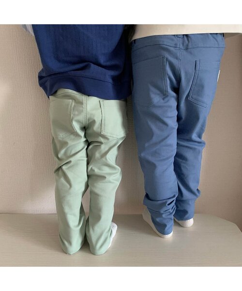 apres les cours（アプレレクール）の「カラフルツイル/7days Style pants_10分丈（その他パンツ・キッズ・ラベンダー/ブルー/ブラック/レッド/カーキ・90/100/110/120/130/80/140）」の17枚目の写真