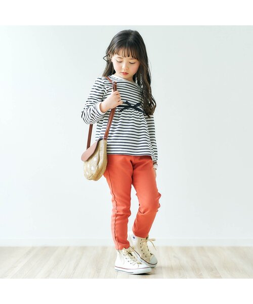 apres les cours（アプレレクール）の「カラフルツイル/7days Style pants_10分丈（その他パンツ・キッズ・ラベンダー/ブルー/ブラック/レッド/カーキ・90/100/110/120/130/80/140）」の12枚目の写真