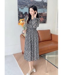 SpRay（スプレイ）の「花柄ボウタイワンピース（ワンピース）」