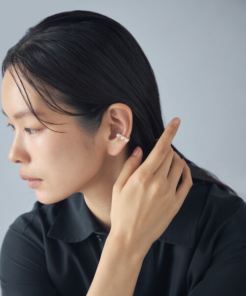 Jouete(ジュエッテ)の「イヤーカフス トライアングル パール(イヤーカフ・レディース・イエローゴールド/ブラック系その他/ピンクゴールド・FREE)」の18枚目の写真