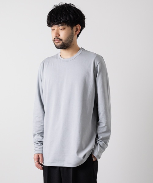 ATTACHMENT（アタッチメント）の「コットン  ダブルフェイス  L/S TEE  /  COTTON DOUBLE FACE L/S TEE（Tシャツ/カットソー・メンズ・ライトブルー/ダークグレー/ホワイト/ブラック・1/3/2）」の10枚目の写真