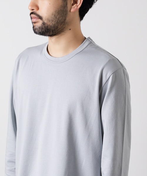 ATTACHMENT（アタッチメント）の「コットン  ダブルフェイス  L/S TEE  /  COTTON DOUBLE FACE L/S TEE（Tシャツ/カットソー・メンズ・ライトブルー/ダークグレー/ホワイト/ブラック・1/3/2）」の22枚目の写真