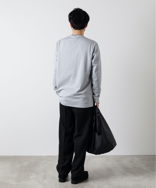 ATTACHMENT（アタッチメント）の「コットン  ダブルフェイス  L/S TEE  /  COTTON DOUBLE FACE L/S TEE（Tシャツ/カットソー・メンズ・ライトブルー/ダークグレー/ホワイト/ブラック・1/3/2）」の19枚目の写真